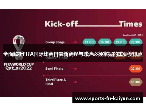 全面解析FIFA国际比赛日最新赛程与球迷必须掌握的重要资讯点 全面解析FIFA国际比赛日最新赛程与球迷必须掌握的重要资讯点